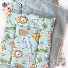 Load image into Gallery viewer, Animal Safari- Re-usable diaper changing mat - Set of 3 - Oranges and Lemons