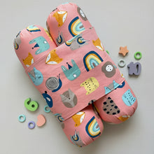 Load image into Gallery viewer, Baby Anti Roll Pillow - Pink - Oranges and Lemons