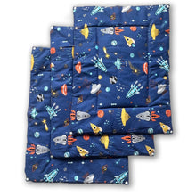 Load image into Gallery viewer, Outer Space Re-usable diaper changing mat - Set of 3 - Oranges and Lemons