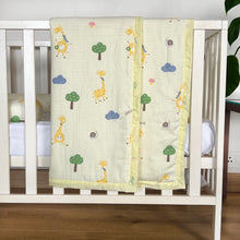 Load image into Gallery viewer, Baby Giraffes - Muslin Cot Bedding Gift Set - Set of 4 - Oranges and Lemons