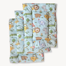 Load image into Gallery viewer, Animal Safari- Re-usable diaper changing mat - Set of 3 - Oranges and Lemons