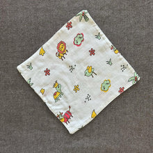 Load image into Gallery viewer, Bamboo Muslin Baby Bib and Wash Cloth Set - Animal Print (Set of 2) - Oranges and Lemons