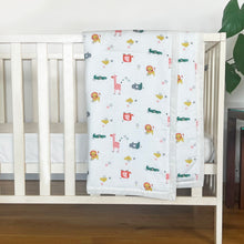 Load image into Gallery viewer, Cute Animals - Muslin Blanket / Comforter/ Quilt - Oranges and Lemons