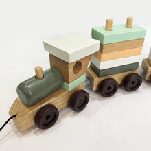 Load image into Gallery viewer, Wooden Block Train - Wooden Toy Train - Eco-friendly Toys- 24+ months - Oranges and Lemons