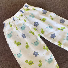 Load image into Gallery viewer, Bamboo Muslin Night Suit | Kimono Set | Turtle Print - Oranges and Lemons