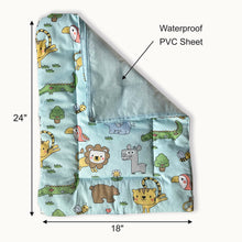Load image into Gallery viewer, Animal Safari- Re-usable diaper changing mat - Set of 3 - Oranges and Lemons