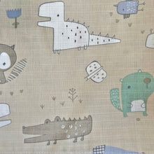 Load image into Gallery viewer, Organic Muslin Baby Swaddles | Aqua & Beige | Set of 4 - Oranges and Lemons