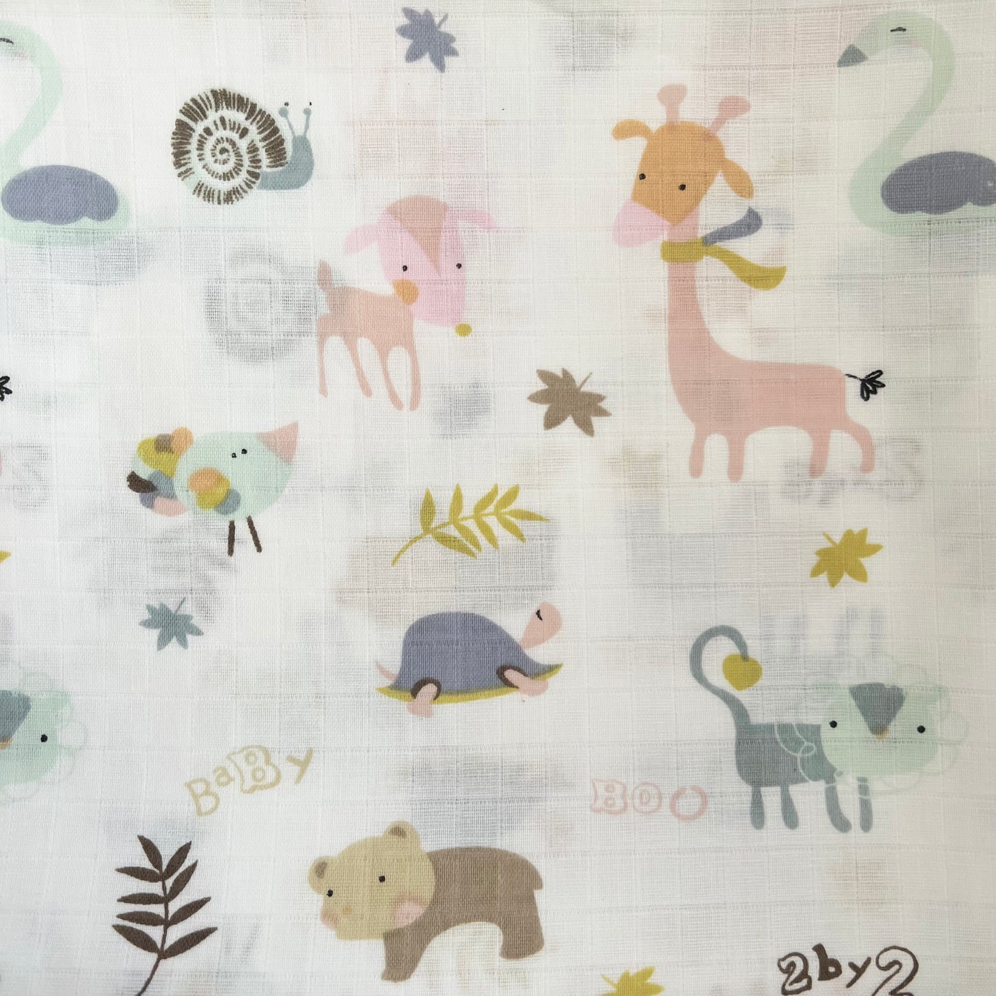 Organic Muslin Baby Swaddles | Aqua & Beige | Set of 4 - Oranges and Lemons