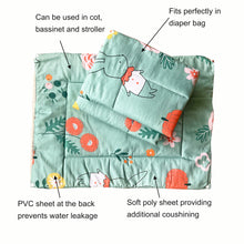 Load image into Gallery viewer, Bunny Love Re-usable diaper changing mat - Set of 3 - Oranges and Lemons