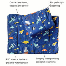 Load image into Gallery viewer, Outer Space Re-usable diaper changing mat - Set of 3 - Oranges and Lemons