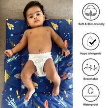 Load image into Gallery viewer, Outer Space Re-usable diaper changing mat - Set of 3 - Oranges and Lemons