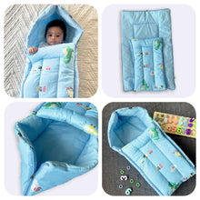 Load image into Gallery viewer, Dinosaurs on the run - Carry Nest - Blue - Oranges and Lemons