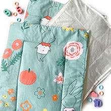 Load image into Gallery viewer, Bunny Love Re-usable diaper changing mat - Set of 3 - Oranges and Lemons