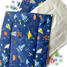 Load image into Gallery viewer, Outer Space Re-usable diaper changing mat - Set of 3 - Oranges and Lemons