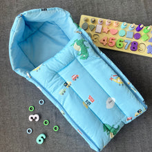 Load image into Gallery viewer, Dinosaur on the run - Carry Nest - Blue - Oranges and Lemons