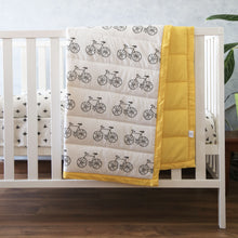 Load image into Gallery viewer, Ting-a-Ling... Let's go Cycling - Organic Quilt (Night Blanket) - Oranges and Lemons