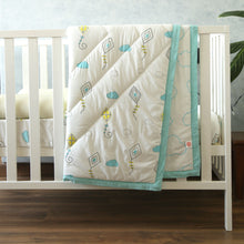 Load image into Gallery viewer, Fly Away High - Organic Quilt (Night Blanket) - Oranges and Lemons