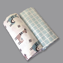 Load image into Gallery viewer, Lovely Llamas - Organic Muslin Swaddles (Set of Two) - Oranges and Lemons