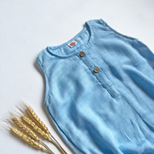 Load image into Gallery viewer, Organic Muslin Romper - Blue - Oranges and Lemons