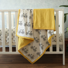 Load image into Gallery viewer, Ting-a-Ling... Let's go Cycling - Organic Cot Bedding Set - Oranges and Lemons