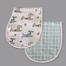 Load image into Gallery viewer, Lovely Llamas - Organic Muslin Burpy Bibs (Set of Two) - Oranges and Lemons