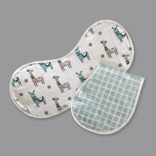 Load image into Gallery viewer, Lovely Llamas - Organic Muslin Burpy Bibs (Set of Two) - Oranges and Lemons