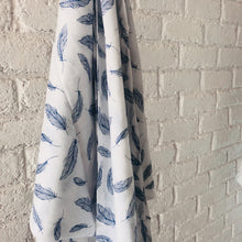 Load image into Gallery viewer, Feathers (Blue) - Organic Cotton Swaddles - Oranges and Lemons
