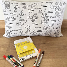 Load image into Gallery viewer, DIY Doodle Art Pillow Covers - Be Cool - Oranges and Lemons