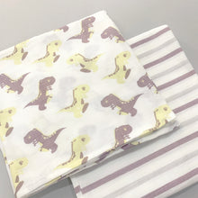 Load image into Gallery viewer, Dancing Dinasaurs - Organic Muslin Swaddles (Set of 2) - Oranges and Lemons