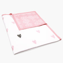 Load image into Gallery viewer, Little Hearts - Organic Dohar (Day Blanket) - Oranges and Lemons