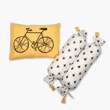 Load image into Gallery viewer, Ting-a-Ling...Let's go Cycling - 3 Piece Cot Bedding Set - Oranges and Lemons