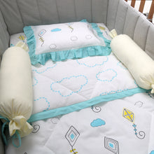 Load image into Gallery viewer, Fly Away High - Organic Cot Bedding Set - Oranges and Lemons