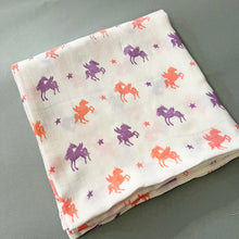 Load image into Gallery viewer, Unicorns - Organic Muslin Swaddles - Oranges and Lemons