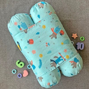 Baby Anti Roll Pillow - Mouse in the house - Oranges and Lemons