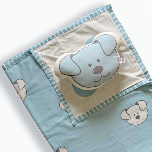 Pawfect Puppy — Organic Cotton Dohar & Plushie Set