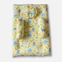Load image into Gallery viewer, Gadda Set with Bolsters - Set of 4 - Yellow - Oranges and Lemons

