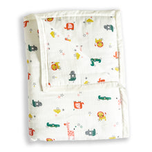 Load image into Gallery viewer, Cute Animals - Muslin Blanket / Comforter/ Quilt - Oranges and Lemons

