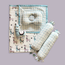 Load image into Gallery viewer, Lovely Llamas - Organic Muslin Cot Bedding Gift Set - Set of 4 - Oranges and Lemons
