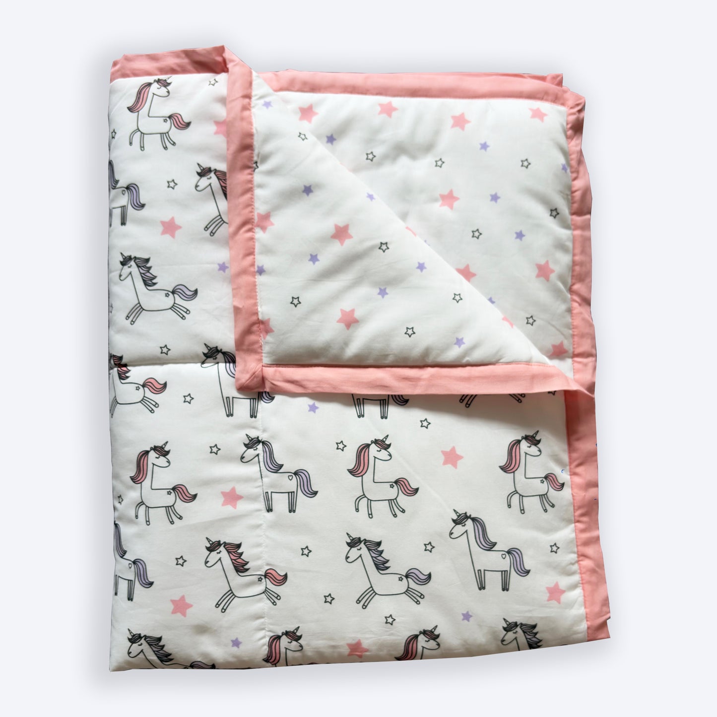 Unicorn Dreams — Organic Cotton Quilt & Plushie Set