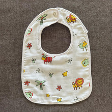 Load image into Gallery viewer, Bamboo Muslin Baby Bib and Wash Cloth Set - Animal Print (Set of 2) - Oranges and Lemons

