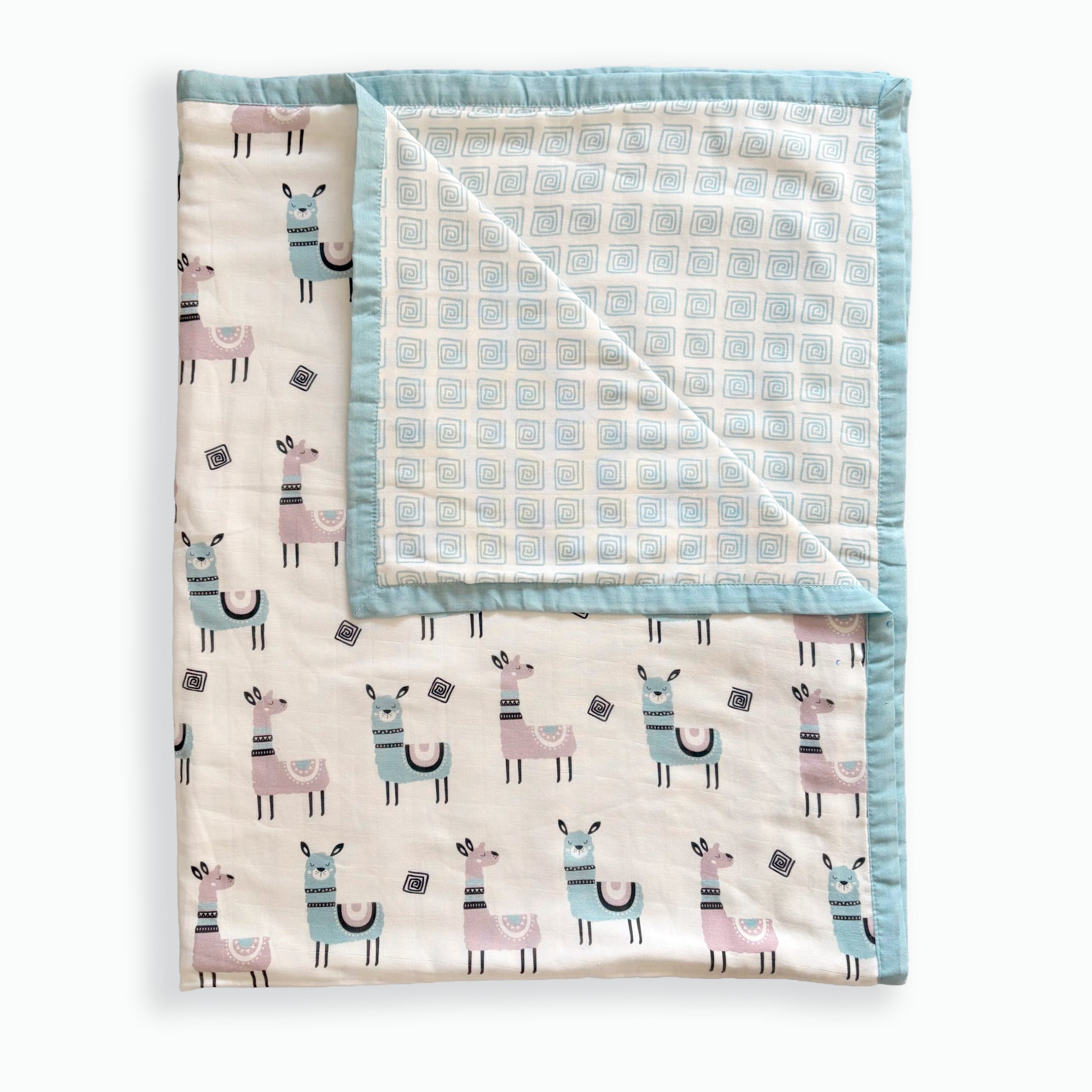 Llama Adventure - Organic Muslin Cot Bedding Gift Set - Set of 5 - Oranges and Lemons