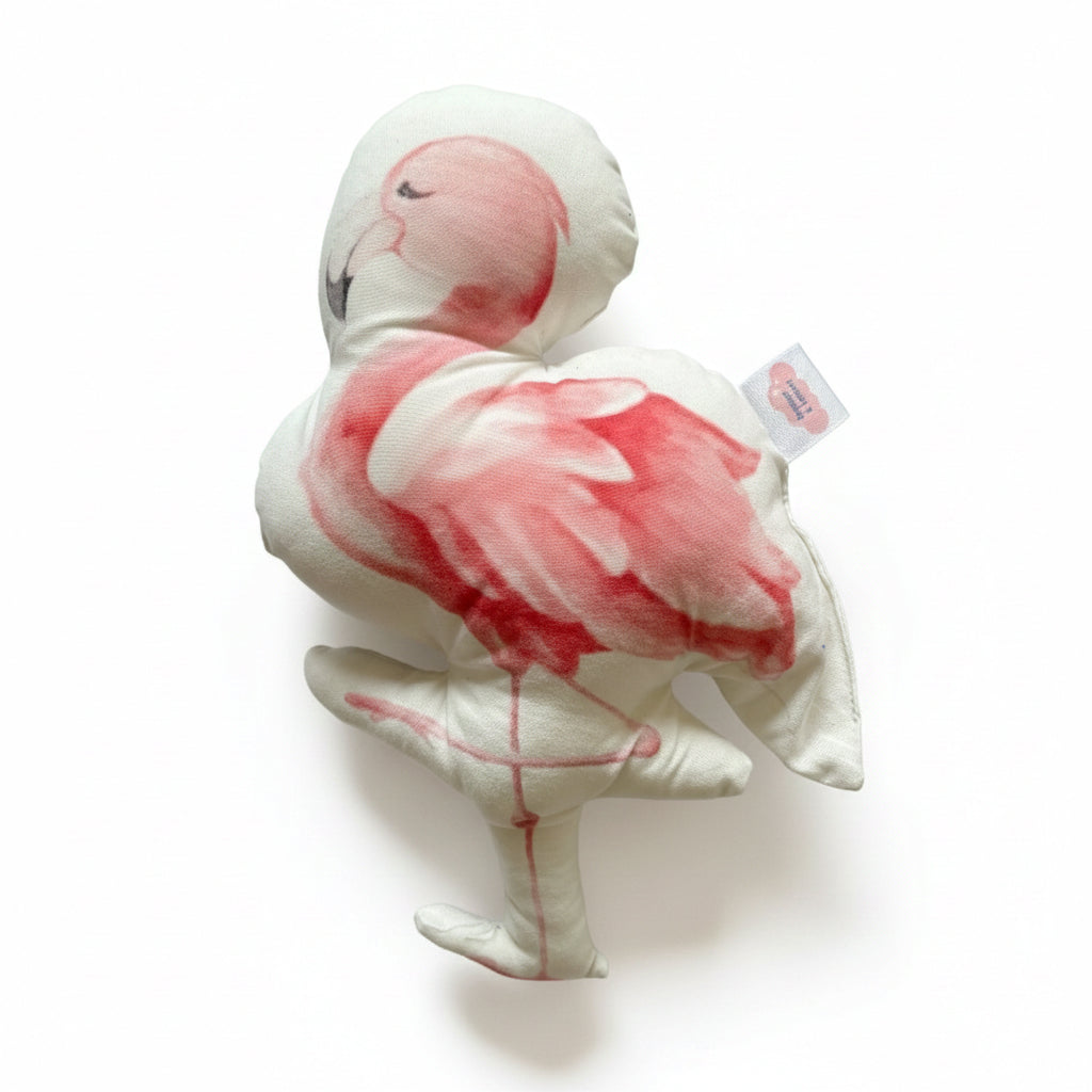 Flamingo Love - Organic Muslin Cot Bedding Gift Set - Set of 4 - Oranges and Lemons
