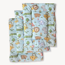 Load image into Gallery viewer, Animal Safari- Re-usable diaper changing mat - Set of 3 - Oranges and Lemons
