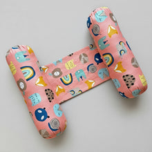 Load image into Gallery viewer, Baby Anti Roll Pillow - Rainbow tale - Pink - Oranges and Lemons

