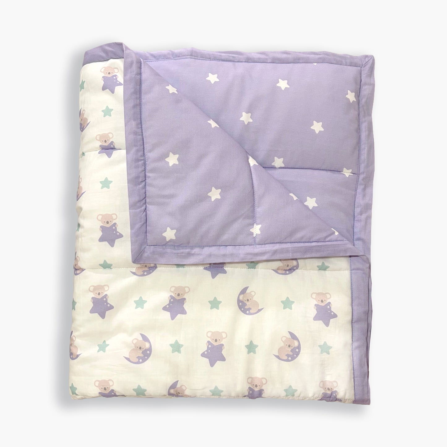 Dreamy Koala - Organic Cot Bedding Set with Quilt - Oranges and Lemons