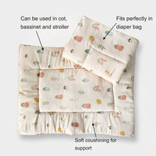Load image into Gallery viewer, Tulip Bloom - Re-usable diaper changing mat - Pink - Oranges and Lemons

