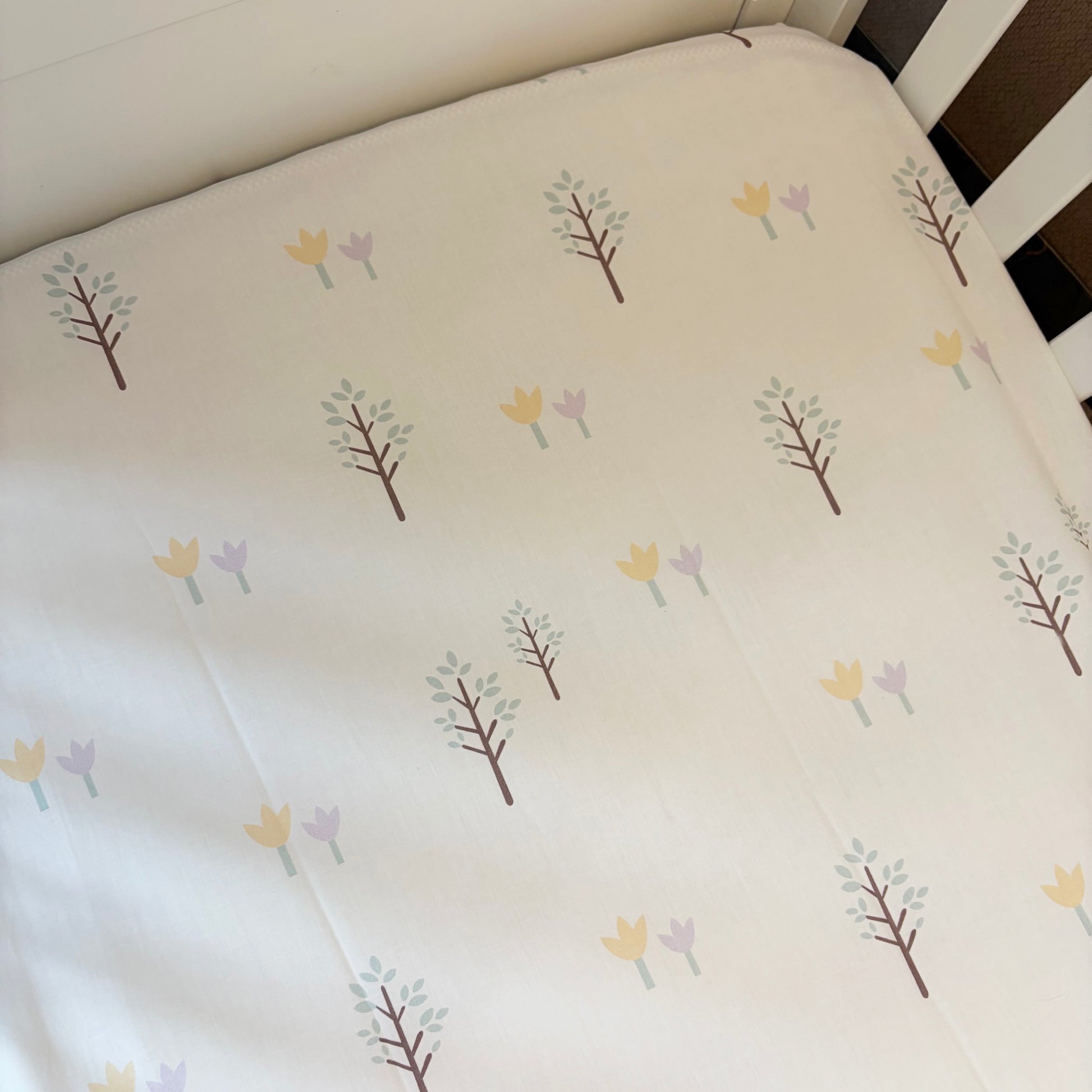 Giraffe Safari - Organic Cot Bedding Set with Quilt - Oranges and Lemons
