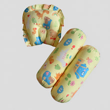 Load image into Gallery viewer, Gadda Set with Bolsters - Set of 4 - Yellow - Oranges and Lemons
