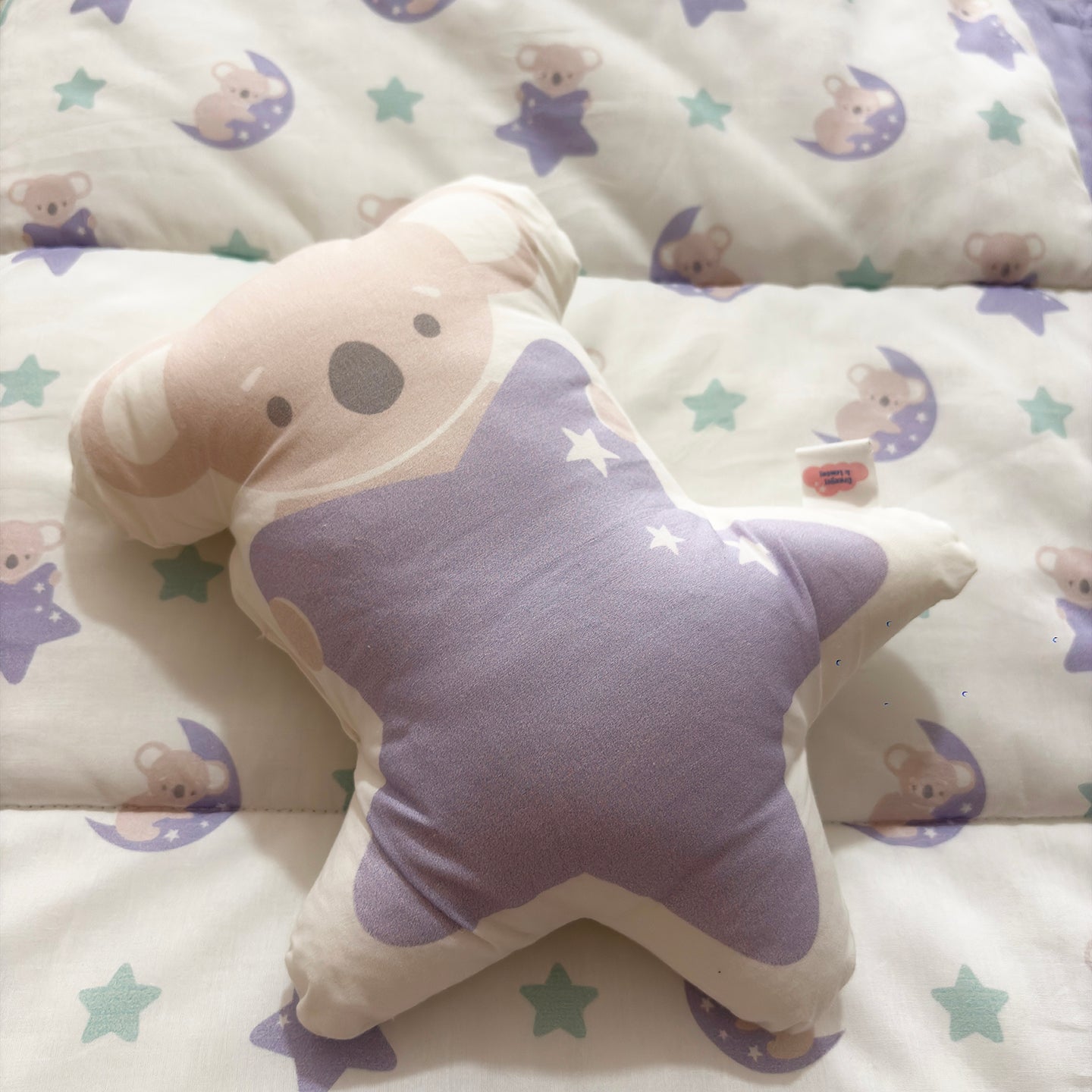 Dreamy Koala - Organic Cot Bedding Set with Dohar - Oranges and Lemons