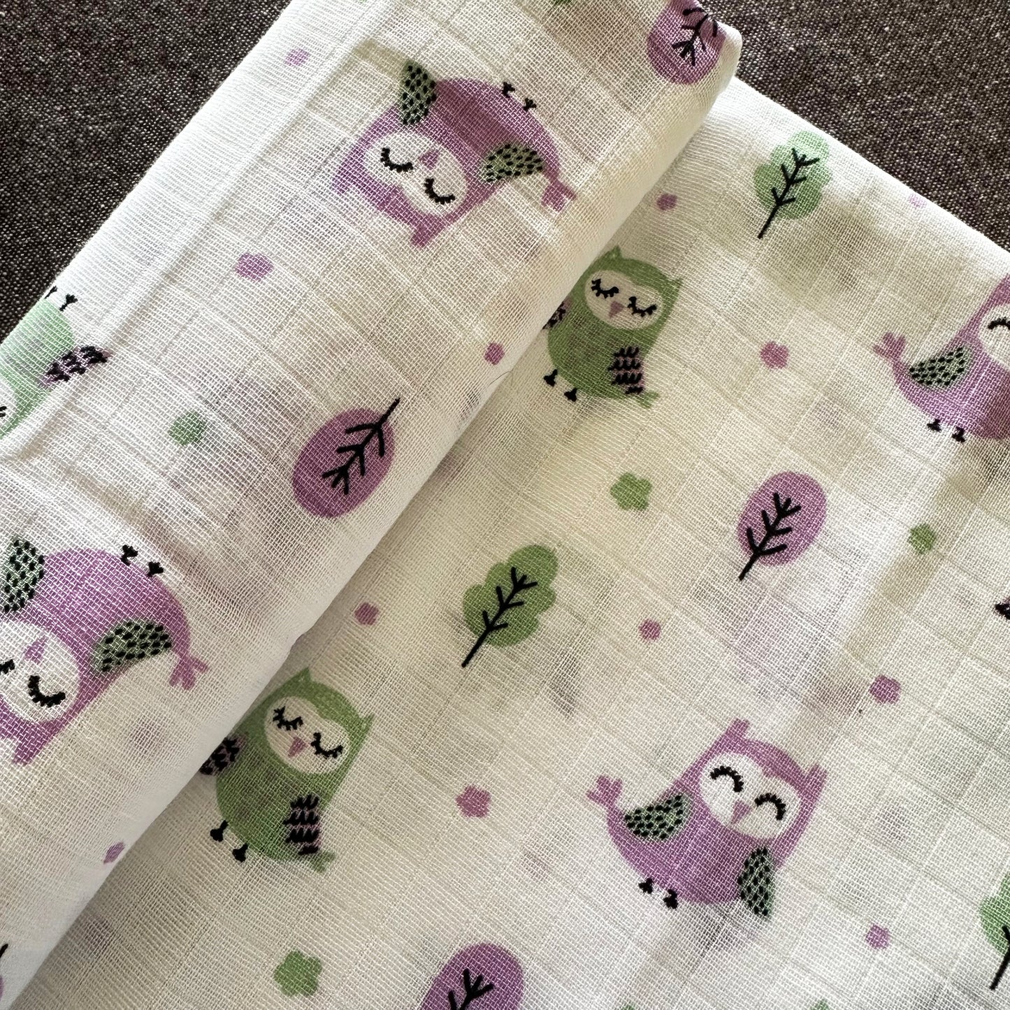Bamboo Muslin Swaddles | Set of 2 | White - Oranges and Lemons